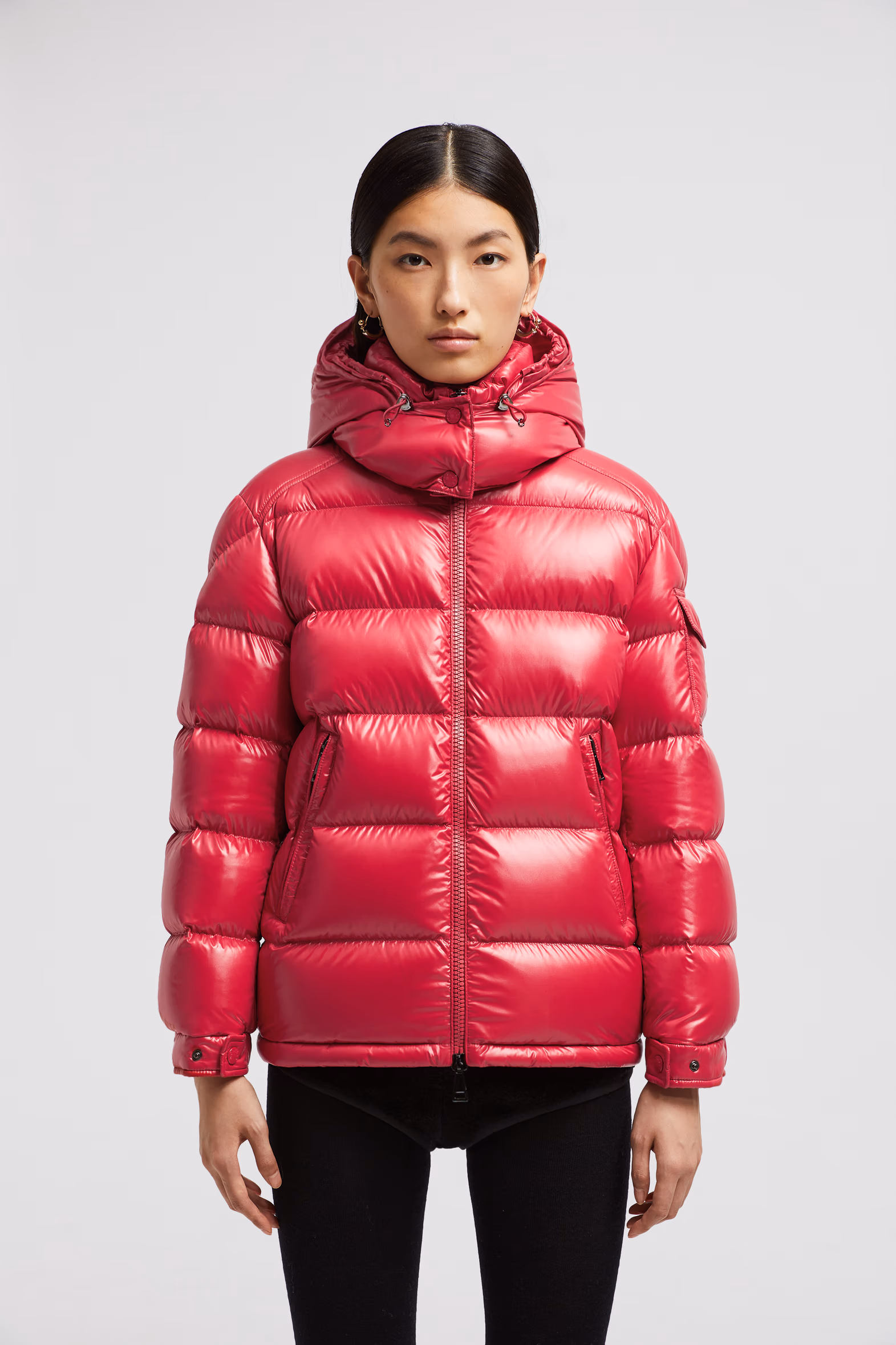 Plumífero corto con capucha Maire Mujer Rojo coral Moncler 3
